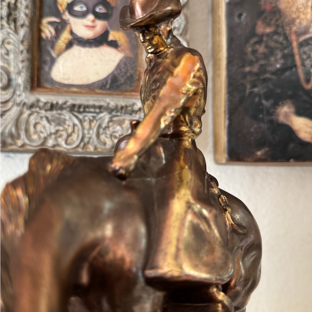 Gladys Brown Edwards Dodge Bronco Buster Cowboy Bookend 1947 –‎ As Is - Picture 5 of 14